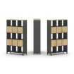 Style Project Набор стеллажа 2-х сторон., 5 яр. SN.NSD-531 Антрацит/Тиквуд Светлый/Металл Антрацит 1