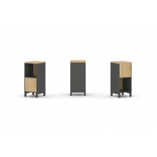 Style Project Набор стеллажа 2-х сторон., 2 яр. SN.NSD-211 Антрацит/Тиквуд Светлый/Металл Антрацит 3