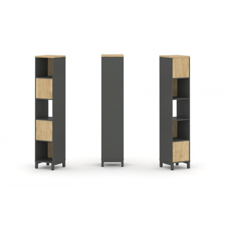 Style Project Набор стеллажа 2-х сторон., 5 яр. SN.NSD-511 Антрацит/Тиквуд Светлый/Металл Антрацит 3