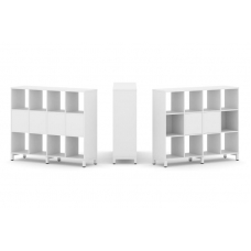 Style Project Набор стеллажа 1 сторон., 3 яр. SN.NS-341 Белый/Металл Белый 1488*400*1248