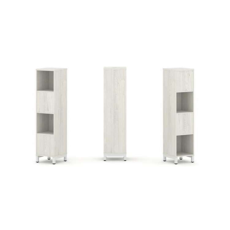 Style Project Набор стеллажа 2-х сторон., 4 яр. SN.NSD-411 Дуб Наварра/Металл Белый 387*400*1615