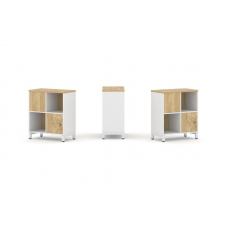 Style Project Набор стеллажа 2-х сторон., 2 яр. SN.NSD-221 Белый/Тиквуд Светлый/Металл Белый 754*400