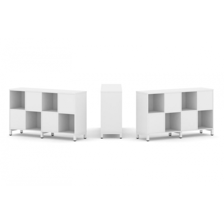 Style Project Набор стеллажа 2-х сторон., 2 яр. SN.NSD-241 Белый/Металл Белый 1488*400*881