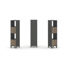 Style Project Набор стеллажа 1 сторон., 4 яр. SN.NS-411 Антрацит/Вяз Благородный/Металл Антрацит 387