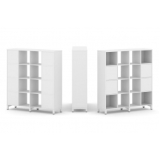 Style Project Набор стеллажа 1 сторон., 4 яр. SN.NS-441 Белый/Металл Белый 1488*400*1615