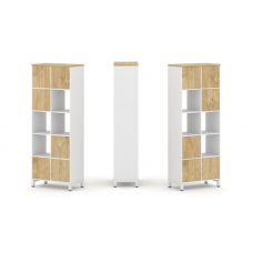 Style Project Набор стеллажа 1 сторон., 5 яр. SN.NS-521 Белый/Тиквуд Светлый/Металл Белый 754*400*19