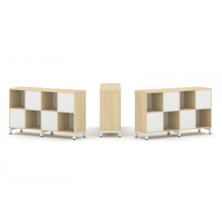 Style Project Набор стеллажа 2-х сторон., 2 яр. SN.NSD-241 Акация Лорка/Белый/Металл Белый 1488*400*