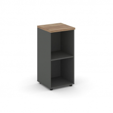 Style Project Стеллаж низкий узкий SN.STU-300 Антрацит/Дуб Табак 400*400*833