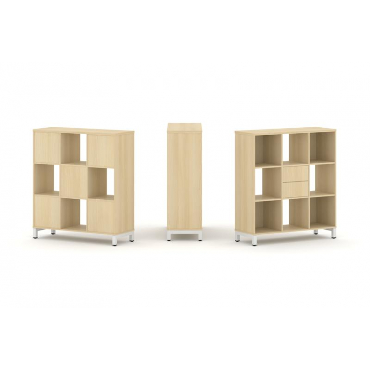 Style Project Набор стеллажа 1 сторон., 3 яр. SN.NS-331 Акация Лорка/Металл Белый 1121*400*1248