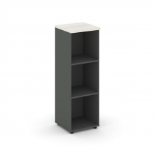Style Project Стеллаж средний узкий SN.STU-200 Антрацит/Дуб Наварра 400*400*1203