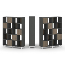 Style Project Набор стеллажа 2-х сторон., 5 яр. SN.NSD-541 Антрацит/Вяз Благородный/Металл Белый 148