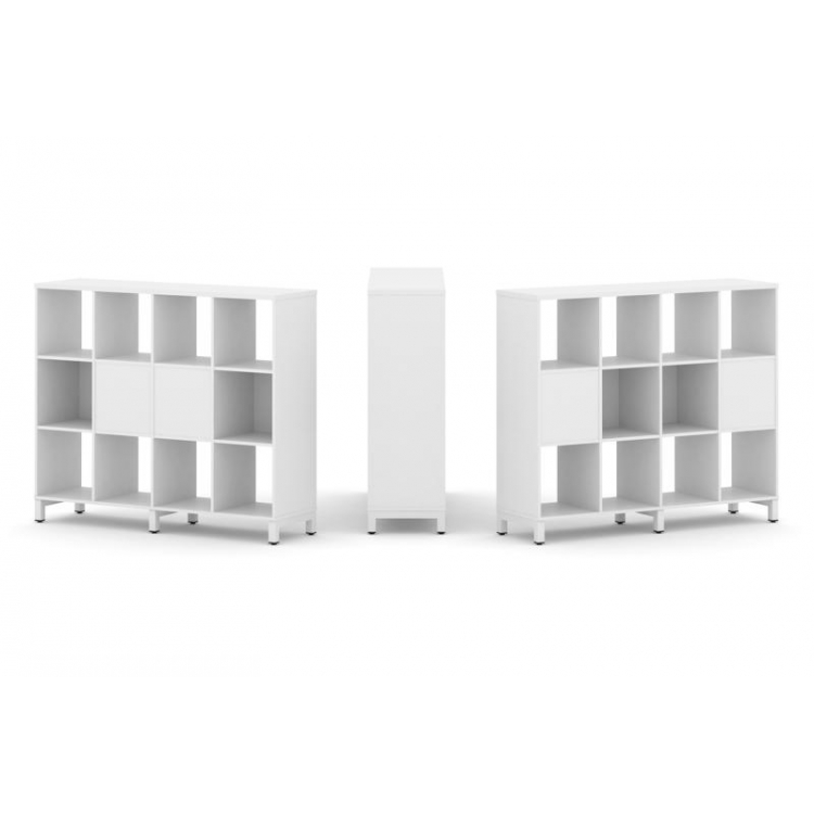 Style Project Набор стеллажа 2-х сторон., 3 яр. SN.NSD-341 Белый/Металл Белый 1488*400*1248