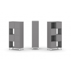 Стайл Проджект Набор стеллажа одностороннего, 4 яруса SN.NS-421 Серый Пепел/Металл Белый 754*400*161