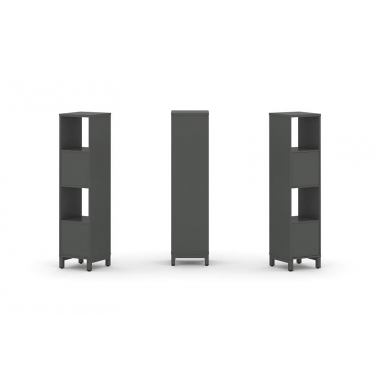 Style Project Набор стеллажа 1 сторон., 4 яр. SN.NS-411 Антрацит/Металл Антрацит 387*400*1615