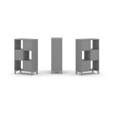 Стайл Проджект Набор стеллажа одностороннего, 3 яруса SN.NS-321 Серый Пепел/Металл Серый 754*400*124