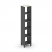 Style Project Каркас стеллажа 5 яр. SN.KS-510 Антрацит/Дуб Наварра/Металл Антрацит 387*400*1982