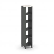 Style Project Каркас стеллажа 5 яр. SN.KS-510 Антрацит/Дуб Наварра/Металл Антрацит 387*400*1982
