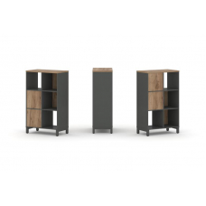 Style Project Набор стеллажа 2-х сторон., 3 яр. SN.NSD-321 Антрацит/Дуб Табак/Металл Антрацит 754*40