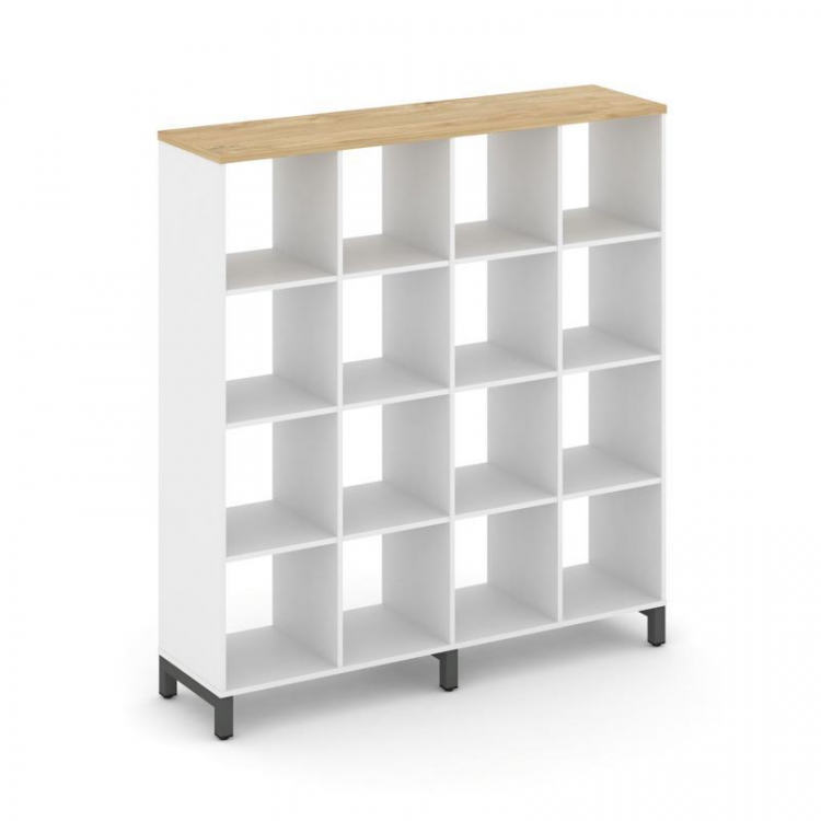 Style Project Каркас стеллажа 4 яр. SN.KS-440 Белый/Тиквуд Светлый/Металл Антрацит 1488*400*1615