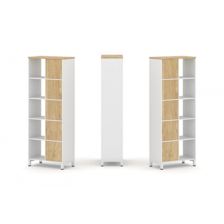 Style Project Набор стеллажа 2-х сторон., 5 яр. SN.NSD-521 Белый/Тиквуд Светлый/Металл Белый 754*400