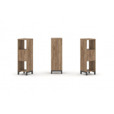 Style Project Набор стеллажа 1 сторон., 3 яр. SN.NS-311 Дуб Табак/Металл Антрацит 387*400*1248