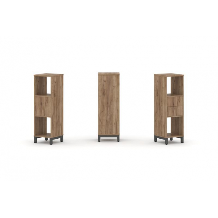 Style Project Набор стеллажа 1 сторон., 3 яр. SN.NS-311 Дуб Табак/Металл Антрацит 387*400*1248