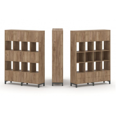 Style Project Набор стеллажа 1 сторон., 5 яр. SN.NS-541 Дуб Табак/Металл Антрацит 1488*400*1982