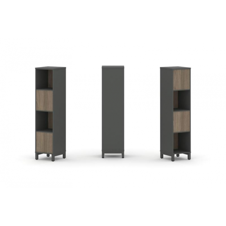 Style Project Набор стеллажа 2-х сторон., 4 яр. SN.NSD-411 Антрацит/Вяз Благородный/Металл Антрацит