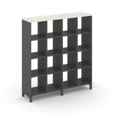 Style Project Каркас стеллажа 4 яр. SN.KS-440 Антрацит/Дуб Наварра/Металл Антрацит 1488*400*1615