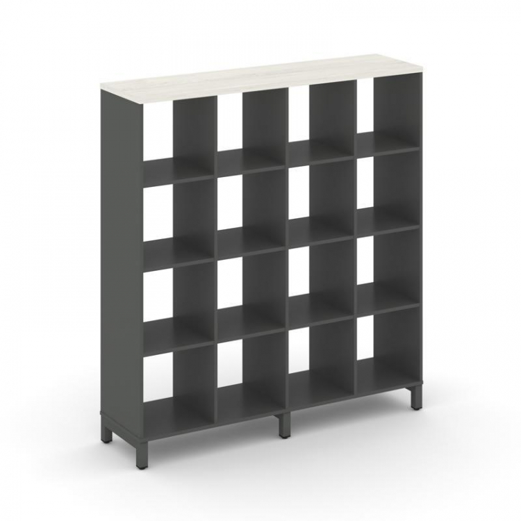 Style Project Каркас стеллажа 4 яр. SN.KS-440 Антрацит/Дуб Наварра/Металл Антрацит 1488*400*1615