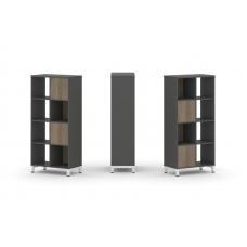 Style Project Набор стеллажа 2-х сторон., 4 яр. SN.NSD-421 Антрацит/Вяз Благородный/Металл Белый 754