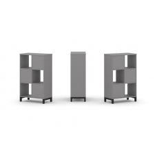 Стайл Проджект Набор стеллажа одностороннего, 3 яруса SN.NS-321 Серый Пепел/Металл Черный 754*400*12