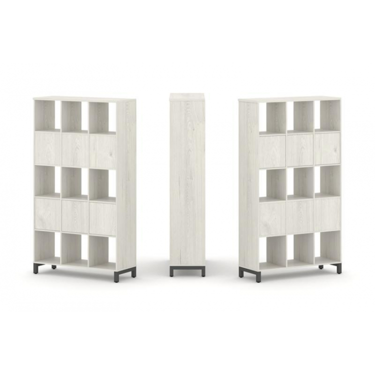 Style Project Набор стеллажа 2-х сторон., 5 яр. SN.NSD-531 Дуб Наварра/Металл Антрацит 1121*400*1982