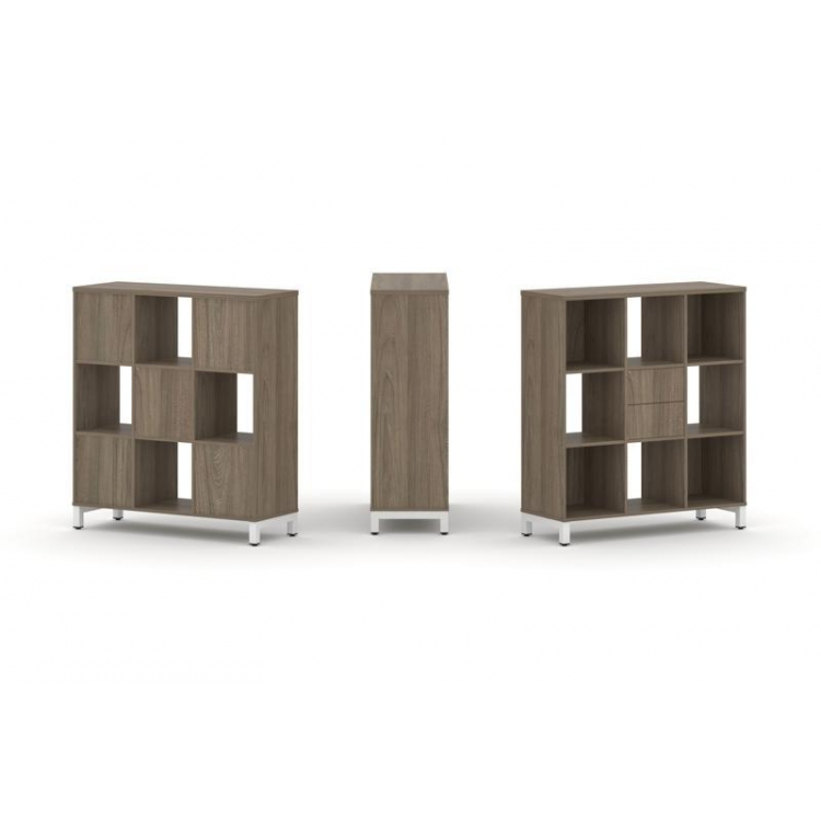 Style Project Набор стеллажа 1 сторон., 3 яр. SN.NS-331 Вяз Благородный/Металл Белый 1121*400*1248