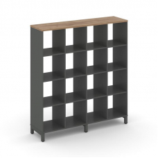 Style Project Каркас стеллажа 4 яр. SN.KS-440 Антрацит/Дуб Табак/Металл Антрацит 1488*400*1615