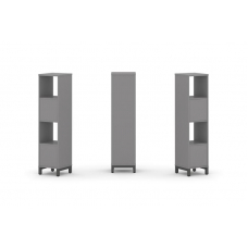 Стайл Проджект Набор стеллажа одностороннего, 4 яруса SN.NS-411 Серый Пепел/Металл Антрацит 387*400*