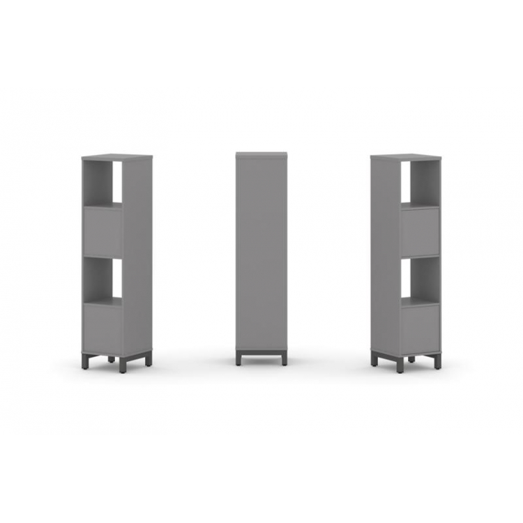 Стайл Проджект Набор стеллажа одностороннего, 4 яруса SN.NS-411 Серый Пепел/Металл Антрацит 387*400*