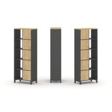 Style Project Набор стеллажа 2-х сторон., 5 яр. SN.NSD-521 Антрацит/Тиквуд Светлый/Металл Антрацит 7