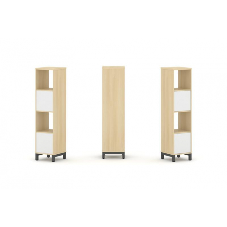 Style Project Набор стеллажа 1 сторон., 4 яр. SN.NS-411 Акация Лорка/Белый/Металл Антрацит 387*400*1