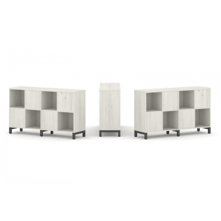 Style Project Набор стеллажа 2-х сторон., 2 яр. SN.NSD-241 Дуб Наварра/Металл Антрацит 1488*400*881