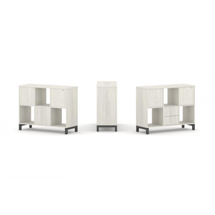 Style Project Набор стеллажа 1 сторон., 2 яр. SN.NS-231 Дуб Наварра/Металл Антрацит 1121*400*881