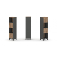 Style Project Набор стеллажа 2-х сторон., 4 яр. SN.NSD-411 Антрацит/Дуб Табак/Металл Антрацит 387*40