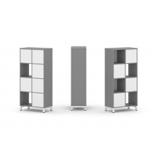 Стайл Проджект Набор стеллажа одностороннего, 4 яруса SN.NS-421 Серый Пепел/Белый/Металл Белый 754*4