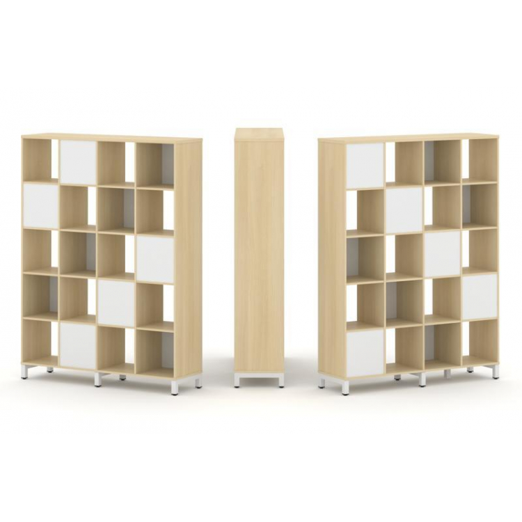 Style Project Набор стеллажа 2-х сторон., 5 яр. SN.NSD-541 Акация Лорка/Белый/Металл Белый 1488*400*