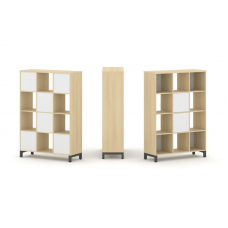 Style Project Набор стеллажа 1 сторон., 4 яр. SN.NS-431 Акация Лорка/Белый/Металл Антрацит 1121*400*