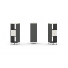 Style Project Набор стеллажа 1 сторон., 3 яр. SN.NS-311 Антрацит/Дуб Наварра/Металл Белый 387*400*12