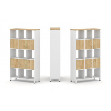 Style Project Набор стеллажа 2-х сторон., 5 яр. SN.NSD-531 Белый/Тиквуд Светлый/Металл Белый 1121*40