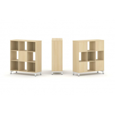 Style Project Набор стеллажа 2-х сторон., 3 яр. SN.NSD-331 Акация Лорка/Металл Белый 1121*400*1248