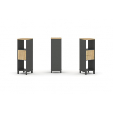 Style Project Набор стеллажа 1 сторон., 3 яр. SN.NS-311 Антрацит/Тиквуд Светлый/Металл Антрацит 387*