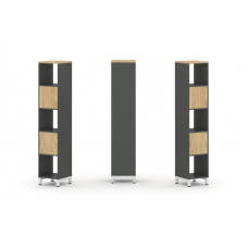 Style Project Набор стеллажа 1 сторон., 5 яр. SN.NS-511 Антрацит/Тиквуд Светлый/Металл Белый 387*400